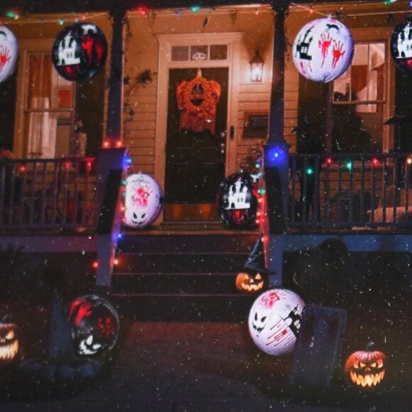 SEETOHOME Set of 2- 16 PCS 11.8” Hanging Halloween Decorations Ball Set, Inflata - Picture 1 of 4